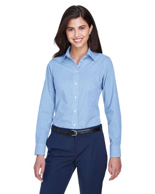 Women's Crown Collection® Gingham Check Woven Dress Shirt