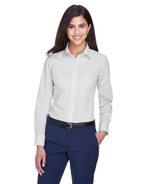 Women's Crown Collection® Gingham Check Woven Dress Shirt