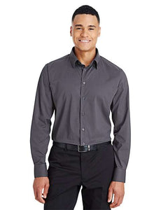 Men's CrownLux Performance® Tonal Mini Check Woven Dress Shirt