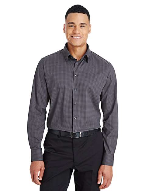 Men's CrownLux Performance® Tonal Mini Check Woven Dress Shirt