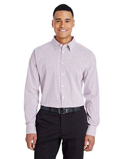 Men's CrownLux Performance® Micro Windowpane Woven Dress Shirt