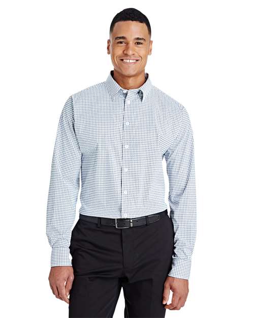 Men's CrownLux Performance® Micro Windowpane Woven Dress Shirt