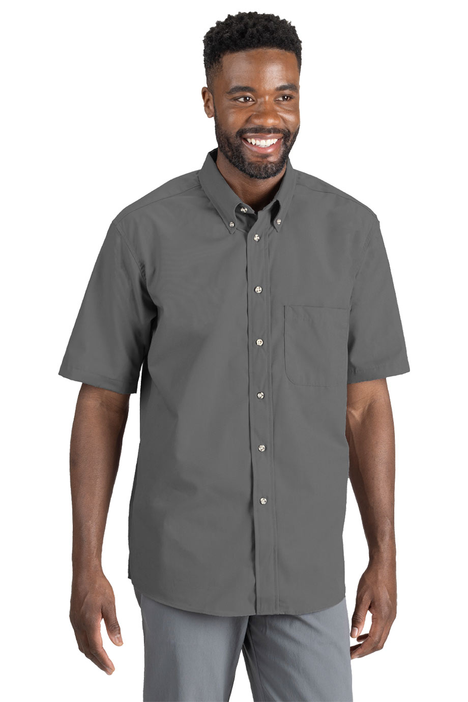 EDWARDS EASY CARE POPLIN SHORT SLEEVE MENS SHIRT