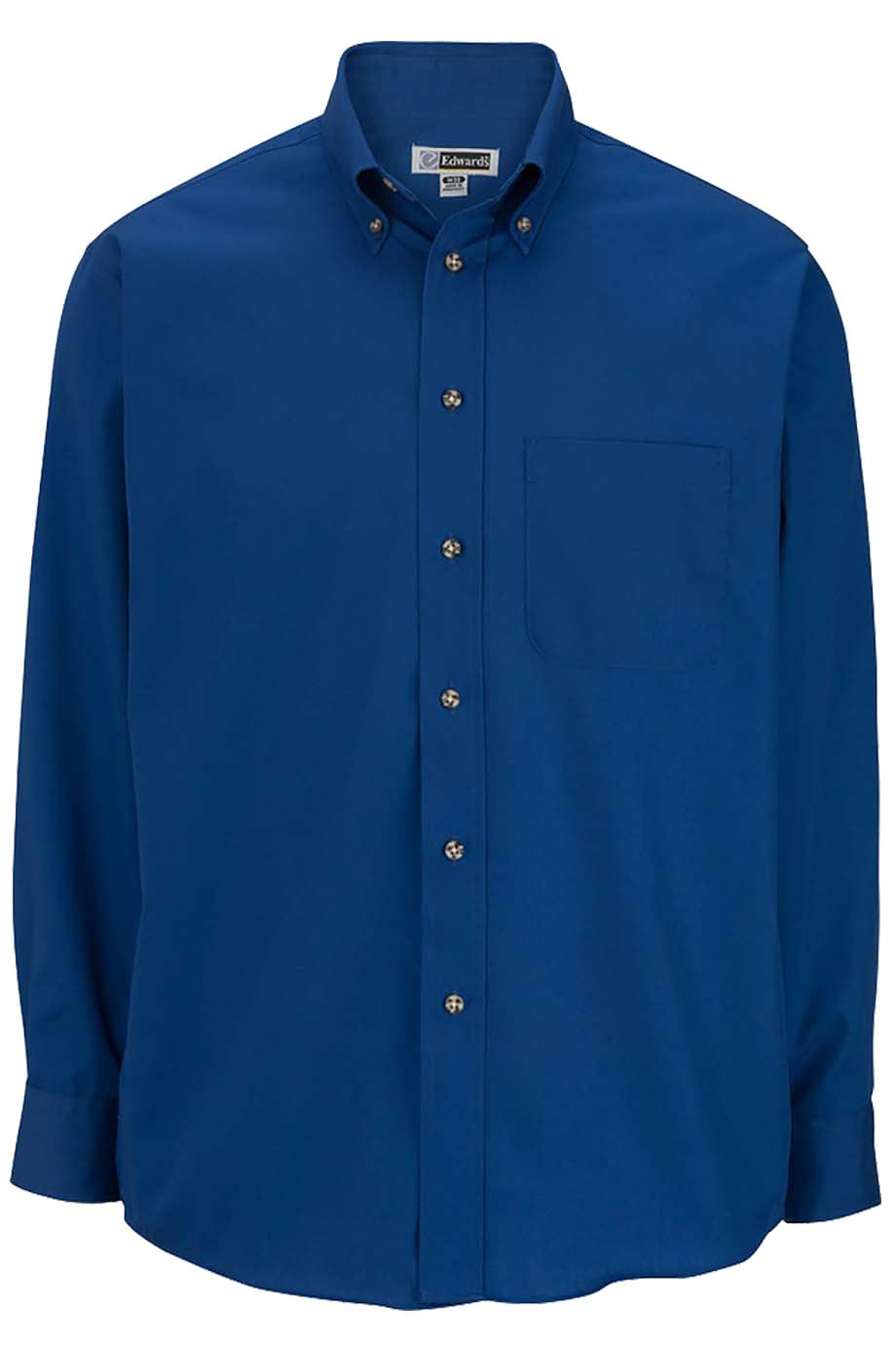 EDWARDS EASY CARE POPLIN LONG SLEEVE MENS SHIRT