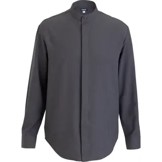 EDWARDS FLEXBATISTE BANDED COLLAR LONG SLEEVE MENS SHIRT