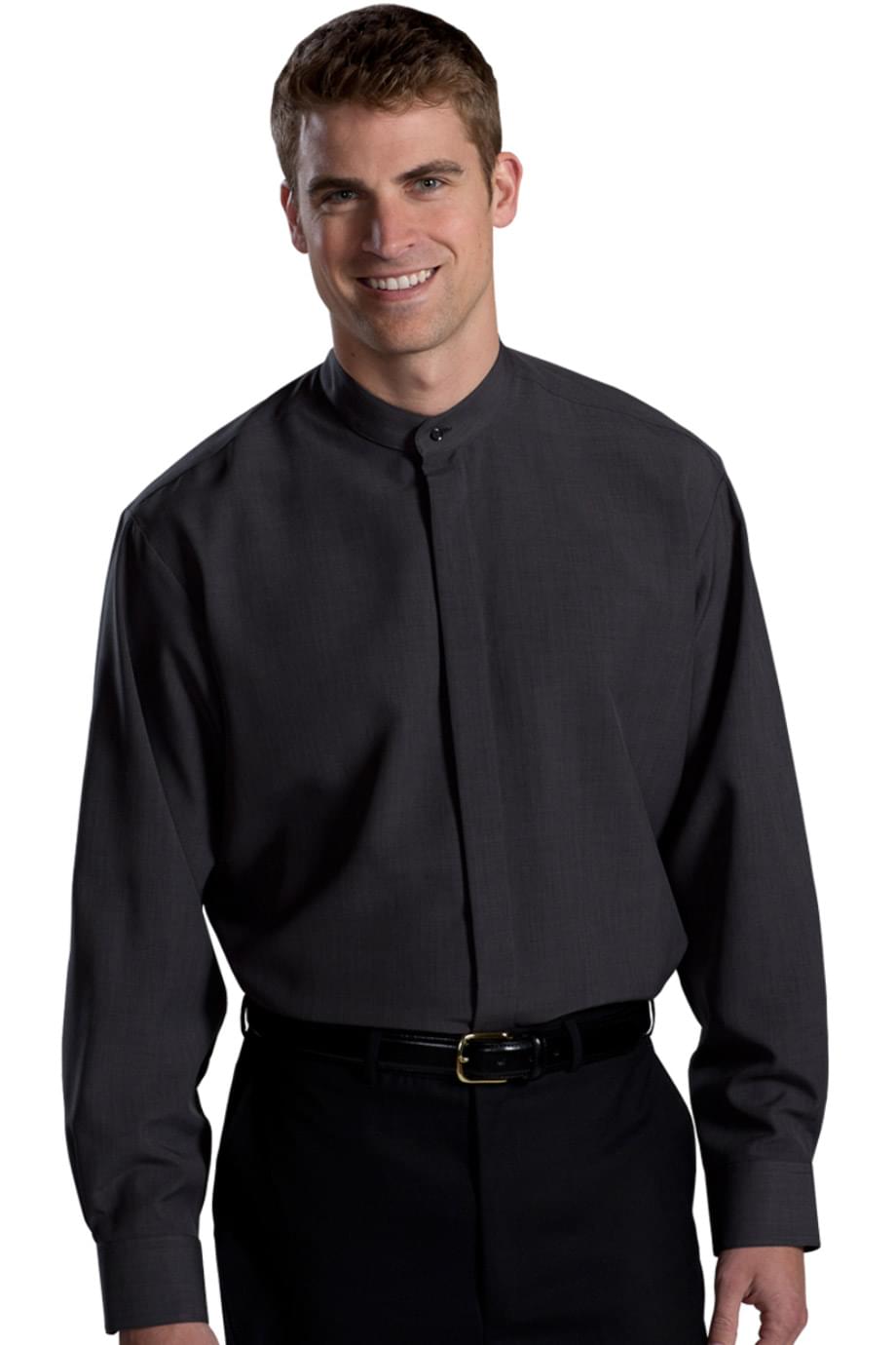 MENS BATISTE BANDED COLLAR SHIRT