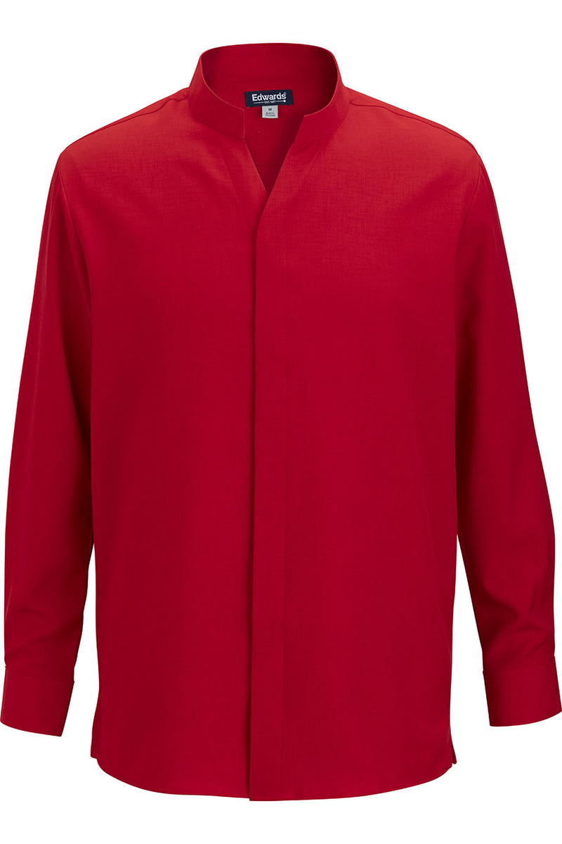 EDWARDS FLEXBATISTE STAND UP COLLAR LONG SLEEVE MENS SHIRT