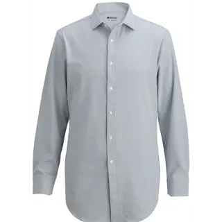 EDWARDS POINT GREY MENS DRESS SHIRT NAVY MICROCHECK