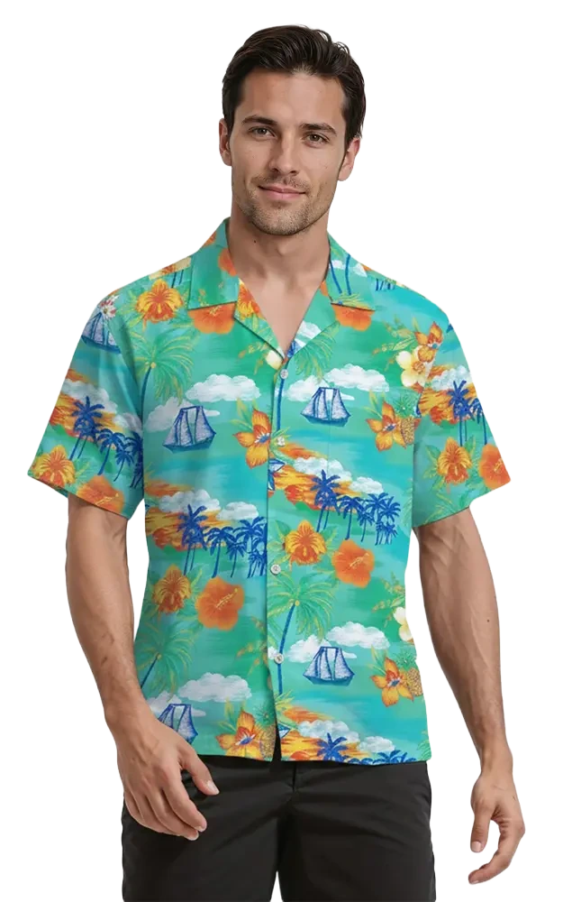 BG3103 - Tropic Print Camp Shirt