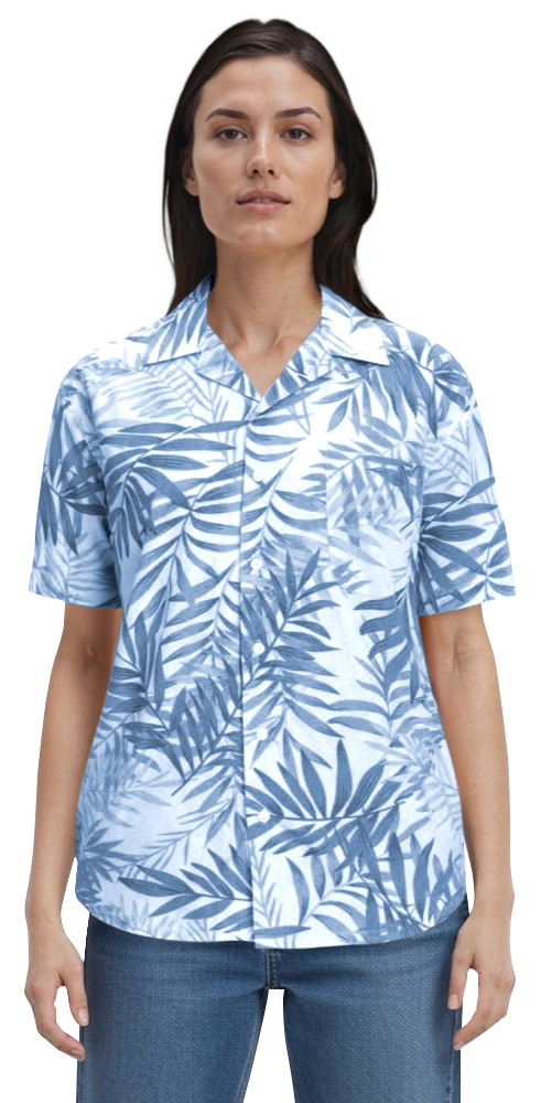 BG3107 - Tonal Print Camp Shirt