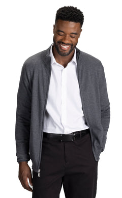 EDWARDS TRI BLEND UNISEX FULL ZIP CARDIGAN