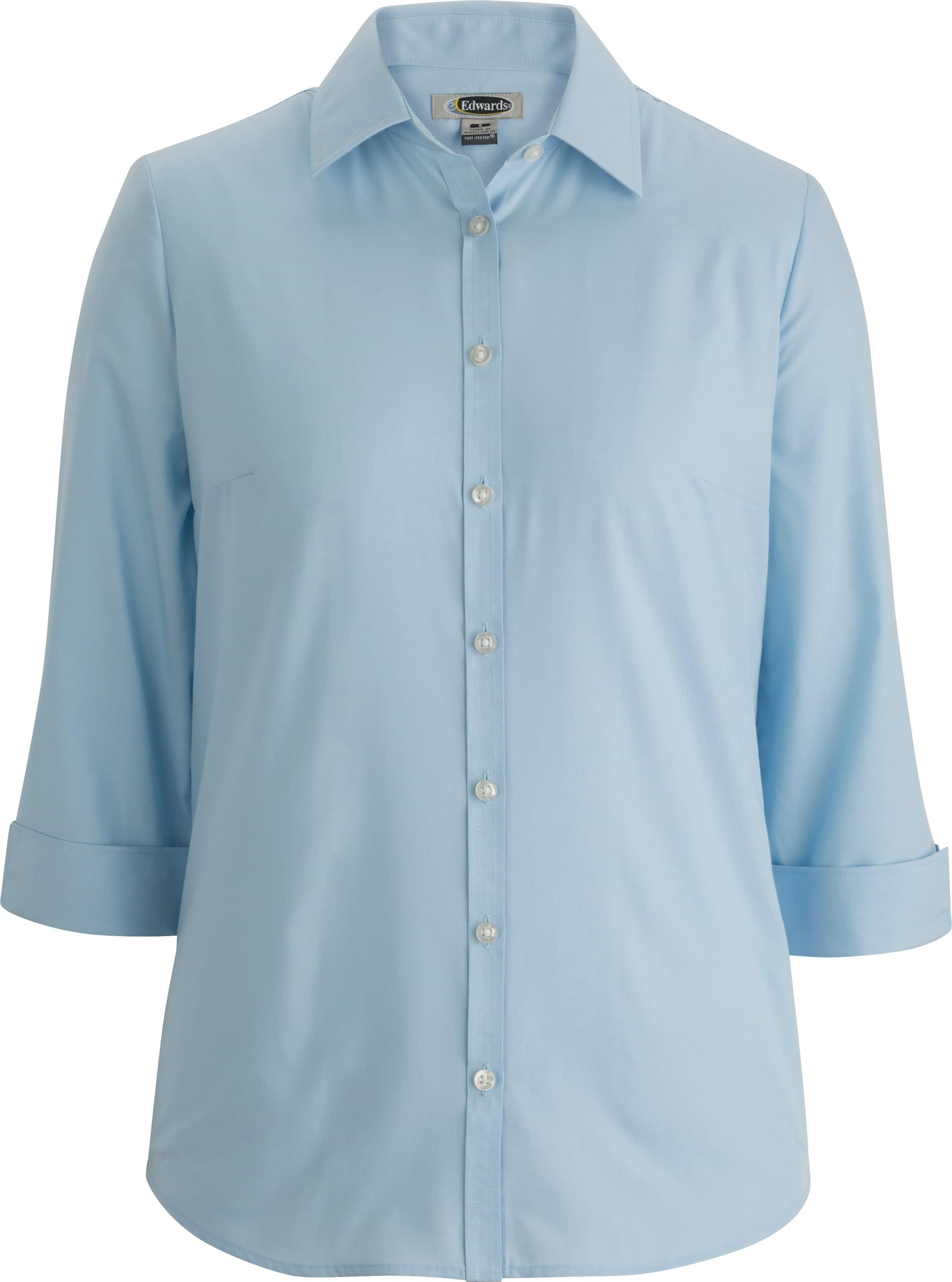 EDWARDS ESSENTIAL BROADCLOTH THREE QUARTER SLEEVE LADIES SHIRT