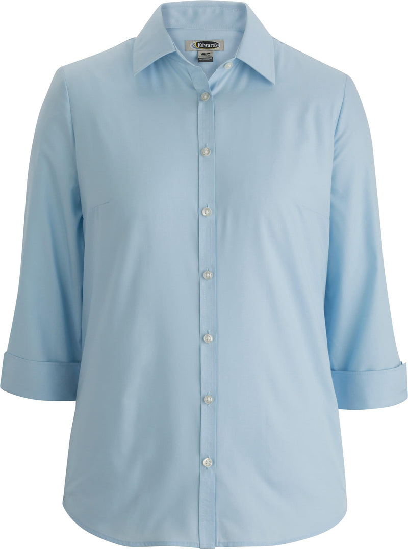 EDWARDS ESSENTIAL BROADCLOTH THREE QUARTER SLEEVE LADIES SHIRT