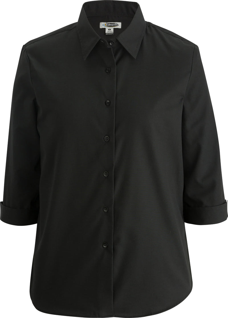 EDWARDS ESSENTIAL BROADCLOTH THREE QUARTER SLEEVE LADIES SHIRT