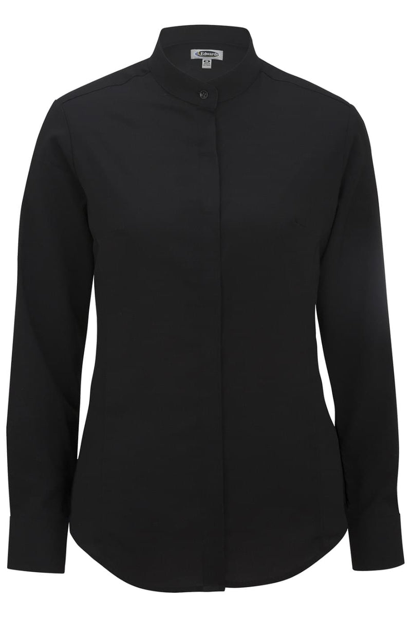 LADIES BATISTE BANDED COLLAR SHIRT