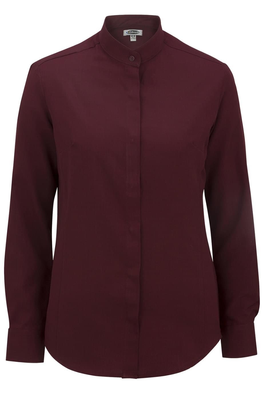 LADIES BATISTE BANDED COLLAR SHIRT