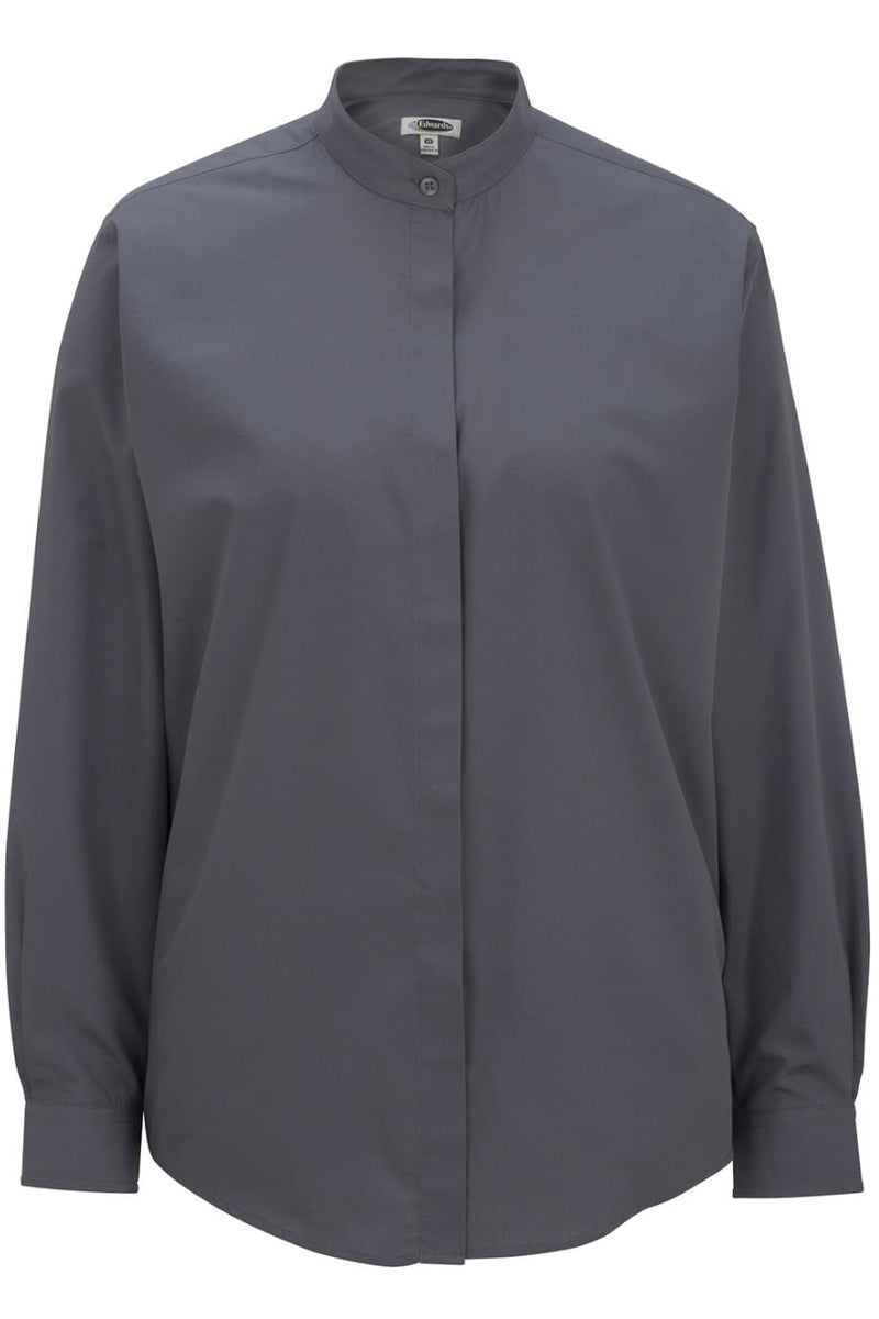 BANDED COLLAR LADIES SHIRT