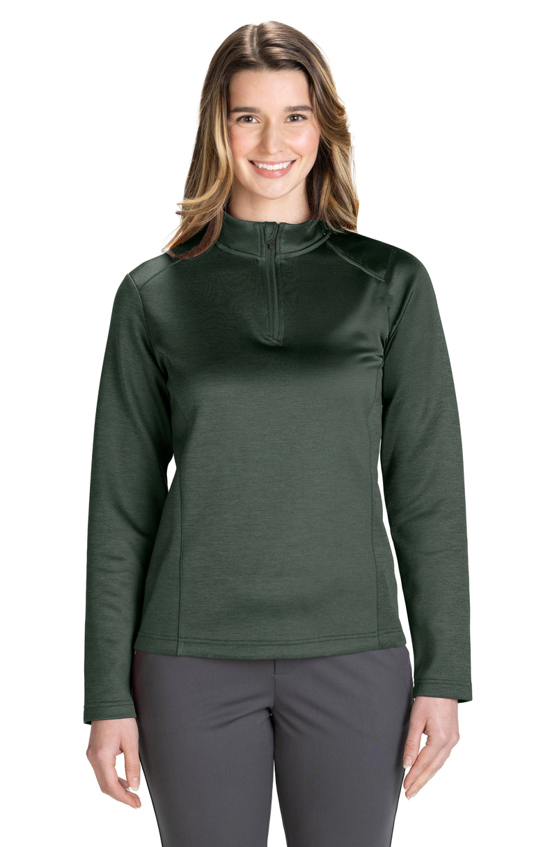 EDWARDS POINT GREY LADIES QUARTER ZIP