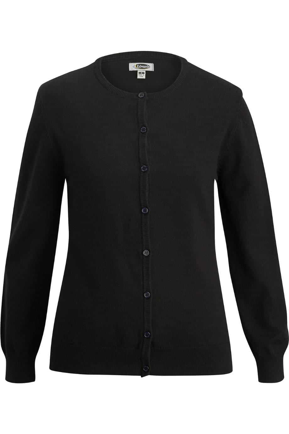EDWARDS TRI BLEND LADIES JEWEL NECK CARDIGAN