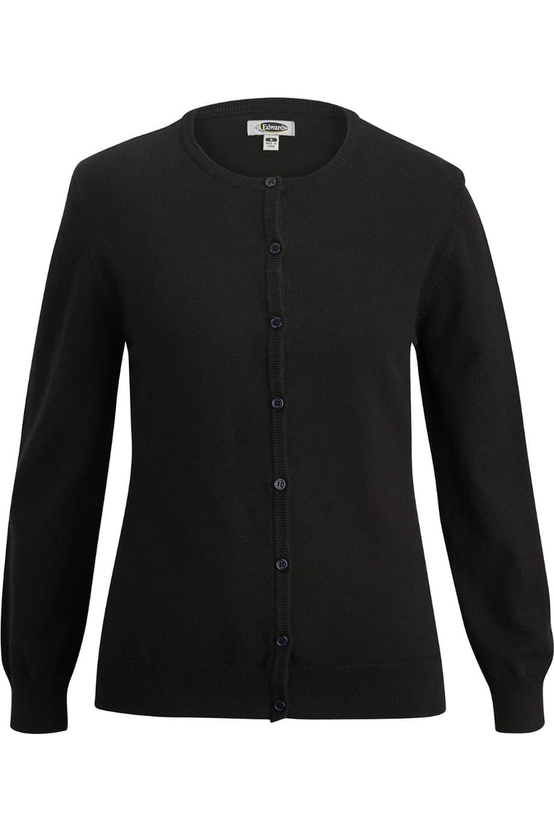 EDWARDS TRI BLEND LADIES JEWEL NECK CARDIGAN