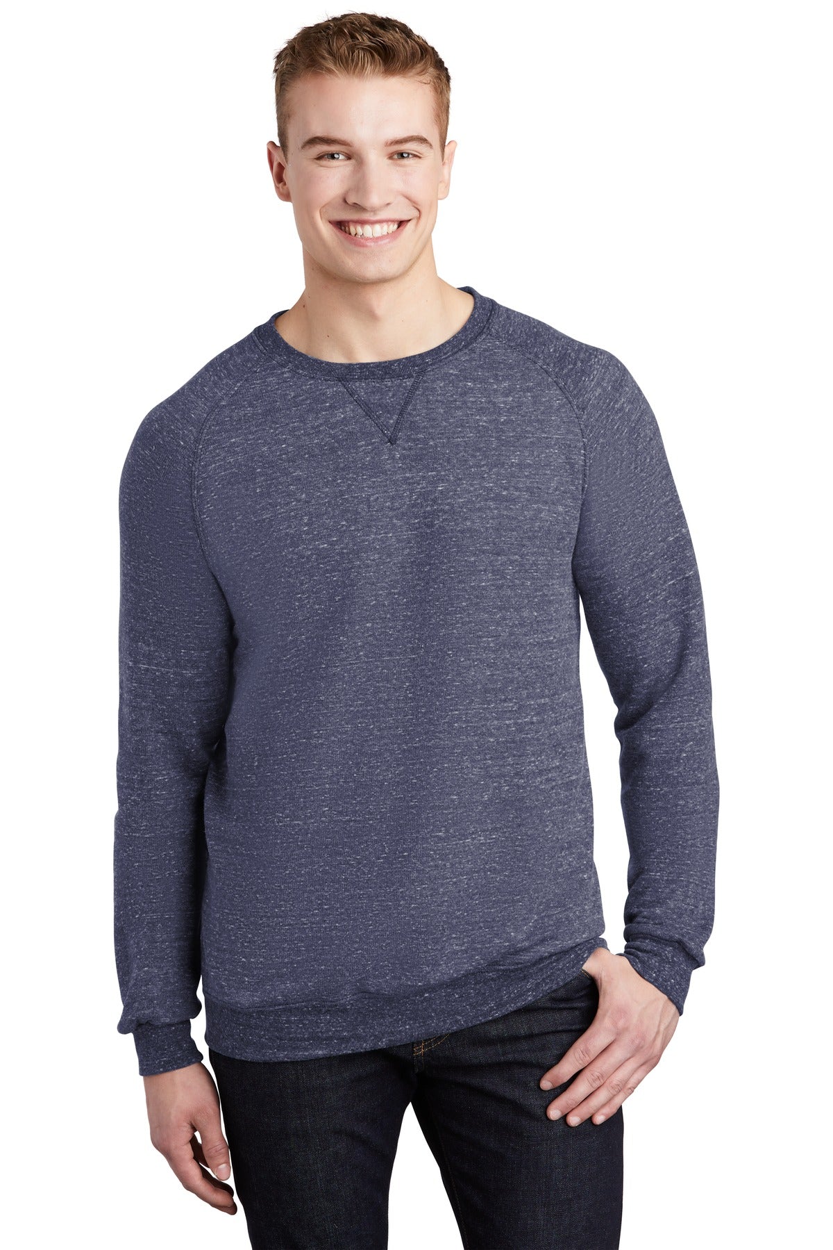 Jerzees  ®  Snow Heather French Terry Raglan Crew 91M