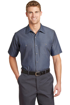 Red Kap ®  Short Sleeve Striped Industrial Work Shirt.  CS20